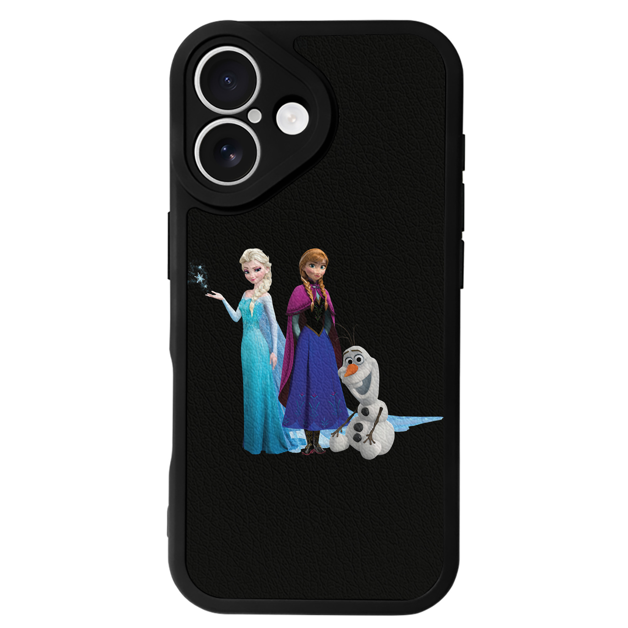 （画像用） アナと雪の女王 アンナ エルサ Frozen Anna Elsa 【iPhone 16シリーズ対応】シリコンスマホケース（レザー調） 材質：シリコン